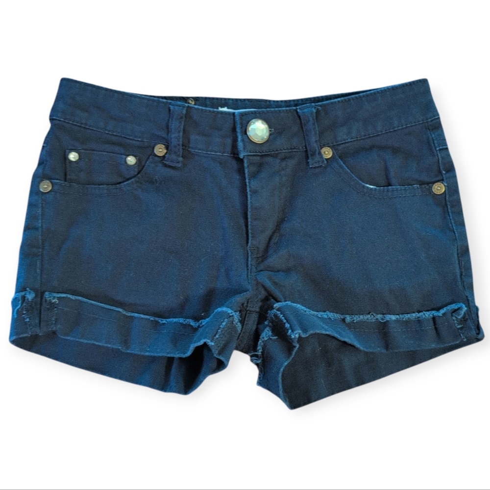 🍁2/$7🍁YASO JEANS Navy Denim Fold Over Shorts